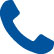 Blue telephone icon